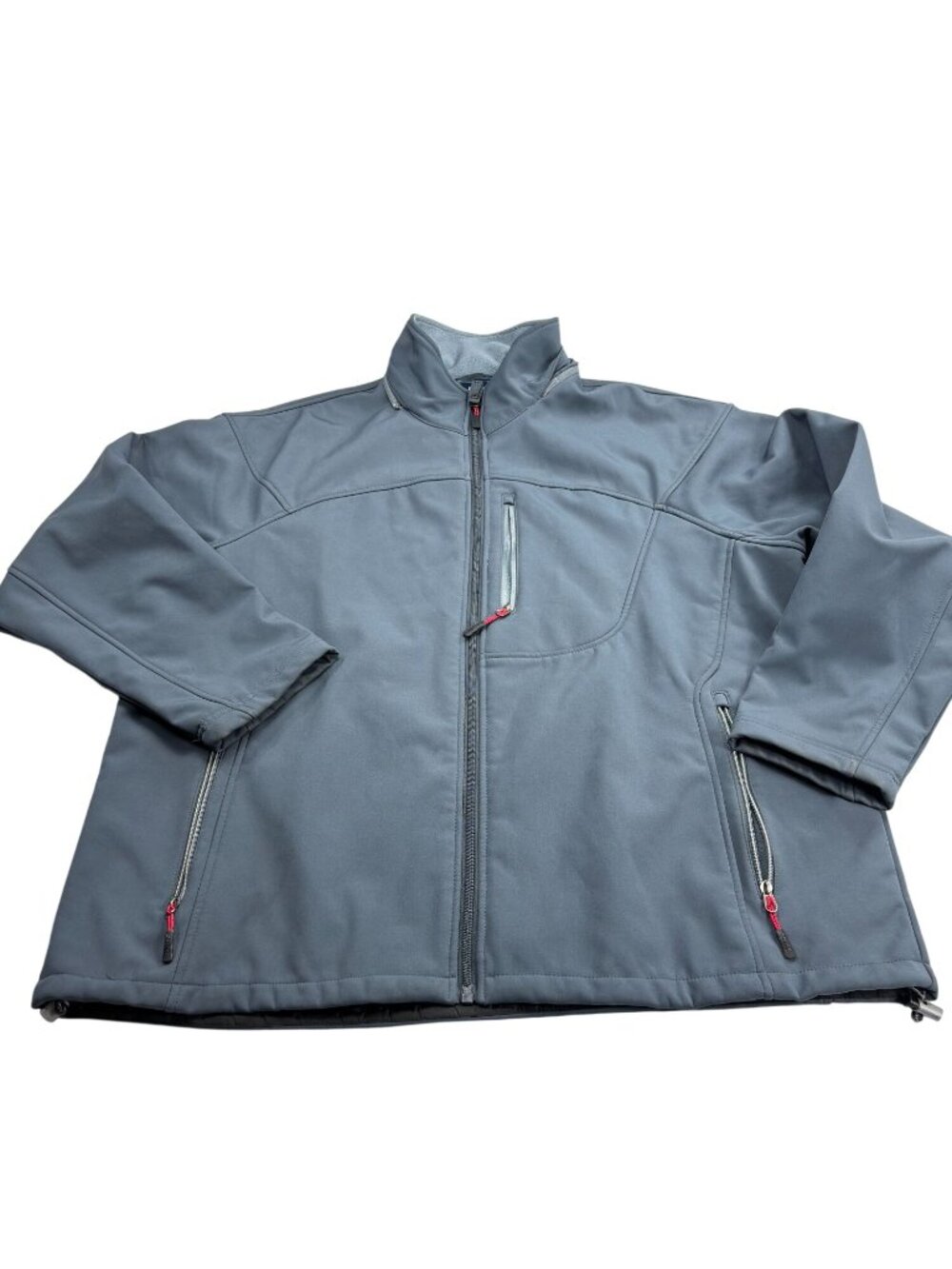 Reebok Mens Gray Softshell Jacket Full Zip Size 2XL Durable